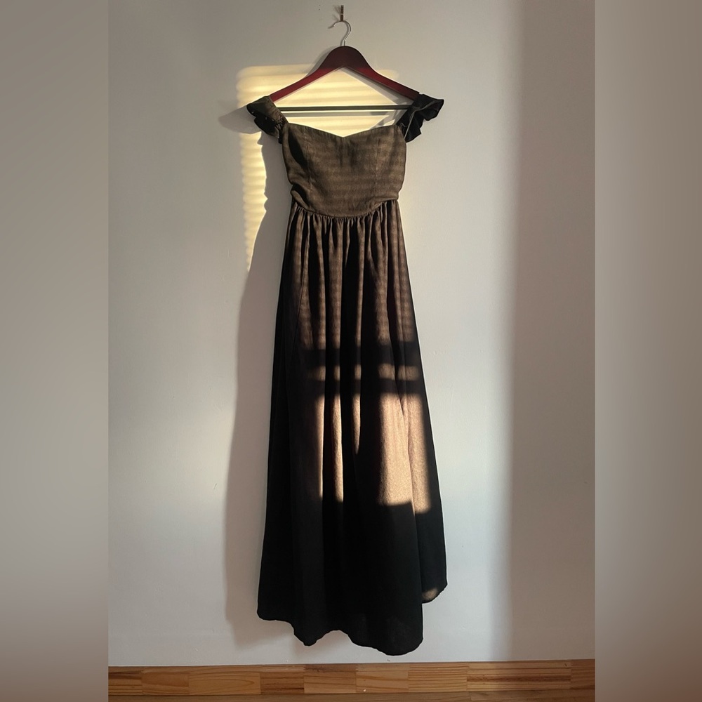 Reformation Black Linen Vecchio Maxi Dress - Picture 6 of 13